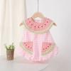 La Ropa de Verano es Linda y Súper Dulce Nuevo Estilo 2025 Dibujos Animados Niña Bebé Súper Linda Sandía Infantil Sin Mangas Bata de Verano