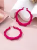 Pendientes de bambú, pendientes de aro grandes de color caramelo acrílico estilo europeo y americano, pendientes de alta gama, accesorios para orejas simples y versátiles