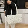 Bolso de Hombro con Lazo de Primavera Transfronterizo Nuevo Estilo para Mujer, Bolso Tote de Moda con Bordado Acolchado, Bolso de Mano Casual Sencillo