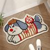 Alfombra Absorbente de Baño con Forma de Animal de Dibujos Animados, Alfombrilla de Piso para Baño, Felpudo para Entrada de Baño, Alfombra Antideslizante de Secado Rápido