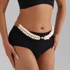 Cadena de cintura de temporada nueva europea y americana tejida a mano con concha natural, ajustable, cadena corporal de playa de verano para ocio