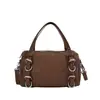 Bolso de hombro retro estilo motocicleta europeo y americano, un bolso cruzado único y elegante, un bolso tote de gran capacidad y un bolso versátil para el día a día.