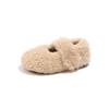 Calçados de Inverno Peludos para Meninas 2025 Novos Sapatos de Algodão com Decote para Crianças Sapatos Gorro Sapatos de Algodão Quentes com Forro de Lã para Bebês