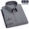 Camisa Xadrez de Algodão 100% Estilo Novo 2026 para Homens, Camisa Casual de Manga Longa de Algodão Puro para Homens de Meia-Idade, Direto da Fábrica da Fonte