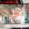 Transfronteiriço Novo Produto Mais Vendido Plano 2D Acrílico Criativo Dia dos Namorados Casal Mochila Carro Pingente Decoração de Casa