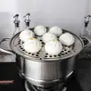 Bandeja de Cozimento a Vapor 04 de Aço Inoxidável 18-60, Grade de Cozimento Espessa, Bandeja de Cozimento Triangular com Pés Destacáveis, Bandeja para Cozinhar no Vapor Pães