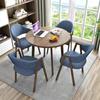Mesa de comedor informal para oficina, apartamento pequeño, mesa de conversación superficial escandinava para el hogar, mesa y silla combinadas para pedir café, té con leche, mesa redonda para tienda