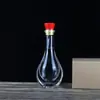 Garrafa de vinho de vidro sem chumbo garrafa vazia 0,5 kg garrafa de barriga grande meio jin garrafa de vidro transparente de alta brancura 125ml garrafa de vinho pequena