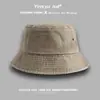 Sombrero de Pescador de Mezclilla Lavada Retro Estilo Hong Kong Sombrero de Cubo Versátil para el Sol Sombrero Liso Que Hace que la Cara Parezca Más Pequeña Exportación de Comercio Exterior Transfronterizo
