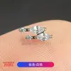 Brincos de Liga de Titânio F136 Bola de Boliche Incrustada com Zircônia Pequenos Versáteis Tachinhas de Hélice Nasal Lábio Joias de Piercing de Titânio G23