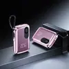 Batería Externa de Carga Rápida Bidireccional Transfronteriza de 22.5W, Portátil con Doble Cable Integrado, Fuente de Alimentación Móvil de Gran Capacidad con Carga Rápida