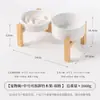 Cuenco Minimalista Creativo de Color Sólido para Mascotas con Soporte, Cuenco Antiderrames para Gatos, Cuenco para Perros, Cuenco Alimentador Lento Antiahogo, Bebedero para Gatos
