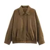 2025 Spot Za Exportación Transfronteriza Nuevo Otoño Mujer Retro Solapa Piloto Chaqueta de Mujer Chaqueta Top