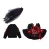 Vestido de Princesa Maligna Pequena para Halloween Fantasia Mágica de Vampiro Cosplay para Meninas Lolita Vestido Lolita Infantil Outono