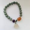 Pulsera de jade colgante de loto retro simple fresco diseño de nicho femenino pulsera de novias pulsera