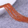 Piedra Ágata Natural Granate Naranja Cuentas Sueltas 2-3mm Semiterminado DIY Accesorios de Joyería Material Cuentas Cuentas Redondas