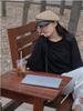 ¡Sensación perezosa de relajación! Camiseta de Manga Larga Suelta con Cuello Redondo, Blusa de Algodón Sorona Tencel Transpirable con Protección Solar para el Verano de Mujer
