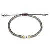 Pulsera Nueva de Cristal para Arroz Tejida a Mano Ojo del Diablo con Cuentas de Ojo Esmaltado para Mujeres