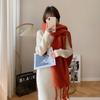 Chal Grande Suave de Color Sólido Estilo Coreano Mismo Estilo que Zhao Liying Bufanda Grande de Felpa para Mujer, Bufanda de Moda, Cálida, Suave y Gruesa