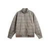 Yidao Roupas Vintage 2026 Outono Novo Jaqueta Estilo Americano Padrão Pied-de-Poule Masculina Retro Solta Curta Harrington