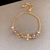 Pulseira Europeia e Americana Cravejada de Diamantes com Zircônia Intercalada Nova Moda Personalizada para o Dia a Dia Joias de Luxo Leve de Alto Nível Atacado