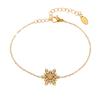 Pulseira Misteriosa de Natal CNC floco de neve de zircônia super brilhante aço titânio banhado a PVD ouro real 18K joia não desbota para mulheres