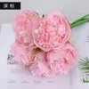 Flores Artificiais Estilo Europeu Peônias de 5 Cabeças Amarradas à Mão, Flores Artificiais para Decoração de Casa, Suprimentos para Casamento, Plantas Artificiais Verdes Atacado
