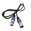 DMX de tres núcleos con línea de señal blindada azul y negra conector Canon consola de iluminación luz de escenario 1-20 m Cable de conexión