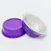 Bandeja para pasteles de luna de 60 ml, molde para mousse, molde para hornear, taza de aluminio para hornear, taza de pudín de papel de aluminio, molde para pastel, taza redonda de papel de aluminio, color con tapa