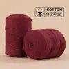 Hilo de Algodón Hueco de Hilo Redondo de 2 mm para Tejer Sombrero DIY Hilo de Grosor Medio Ganchillo Cojín Muñeca Material Algodón Hueco de 2 mm