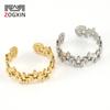 Nuevo anillo ajustable de estrella de cinco puntas de acero de titanio, anillo de pulsera de estrella de moda para mujer de acero inoxidable, ins para mujer
