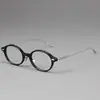 Monturas de Gafas de Lámina de Titanio Puro Monturas Retro para Mujer Personalizables Graduación Tendencia Carey Monturas de Gafas de Titanio Puro Tienda de Fábrica de Danyang