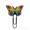 Bestseller transfronterizo: clips de papel con forma de mariposa, clips de papel de PVC de dibujos animados, marcapáginas para cuaderno y pequeños artículos de regalo