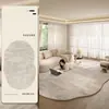 Alfombra de Sala de Estar de Lujo Ligero de Gama Alta, Alfombrilla Irregular para Sofá, Pelo Rizo Grueso, Fácil de Mantener, Alfombra Estándar para Hogares Grandes