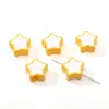 Pintura en Aerosol Acrílica de 16 mm Goteando Agujero Grande Estrella de Cinco Puntas Pulsera Colgante Hecha a Mano DIY Materiales para Accesorios de Joyería
