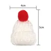 Bufanda Mini de Hilo Navideña, Gorro Navideño, Muñeca DIY, Botella de Vino, Decoración para Bebidas, Accesorios para Muñecas, Mayoreo