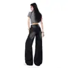 Jeans de Mujer de Bambú de Pierna Ancha Recta de Tiro Alto Adelgazantes, Pantalones de Pierna Ancha Sueltos Estilo Americano, Largo Hasta el Suelo, Estilo Nuevo de Primavera 2026