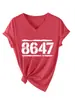 Amazon Ebay Site Independente Confortável Versátil Personalizado Feminino 8647 Vazado Número Gola V Manga Curta Camiseta Camisa Base