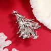Broche de árbol de Navidad, nuevo broche de moda europea y americana con diamantes, estilo retro, para traje, comercio exterior, joyería navideña al por mayor
