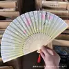 Abanico de Bambú Personalizado Estilo Antiguo, Abanico Plegable Portátil de Verano, Abanico de Danza Estilo Japonés, Abanico Antiguo Hanfu, Abanico para Mujer Estilo Japonés, Abanico Plegable Pequeño