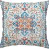 Funda de almohada estilo étnico bohemio con estampado vintage, funda de cojín para decoración del hogar, sofá, oficina, extraíble y lavable