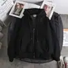 Sudadera con capucha y cremallera estilo japonés para hombre, estilo Hong Kong, de primavera y otoño, cárdigan moderno, top, estilo coreano, holgada y moderna, chaqueta casual, Dropshipping