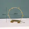 Suporte de Bolo de Ferro Forjado Europeu Adereços de Casamento Bandeja de Bolo Prato de Bolo de Pé Alto Ornamento de Mesa de Sobremesa Suporte de Bolo de Ferro Forjado