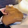 [En stock suéter de cuello alto para niños otoño e invierno nuevo para niños y niñas grueso cálido de una pieza de terciopelo de punto bajo