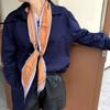 Bufanda de seda para mujer, sencilla, geométrica, larga y estrecha, con cinta decorativa para camisa, venta al por mayor, nueva primavera
