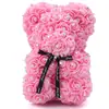 Presente Dia dos Namorados Chinês Urso de Pelúcia Rosa Flor Eterna Urso de Pelúcia Rosa Caixa de Presente Urso de Diamante Atacado Presente Dia das Mães