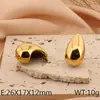 Pendientes de Acero Inoxidable con Forma de Gota Más Vendidos Transfronterizos Estilo Coreano Pendientes Geométricos Versátiles para el Trayecto Diario Stock Listo para Exportación