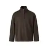 FEE THE END Top retro americano de media cremallera, cuello alto, sudadera tipo pullover, chaqueta de punto holgada para hombre, WY377
