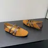 Sapatos Mary Jane Retro com Tiras Cruzadas Femininos 2026 Verão Novo Fivela Plana Bico Redondo Confortáveis Versáteis Casuais Slip-Ons