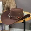 Chapéu Xizang Jazz de Aba Larga para Homens e Mulheres, Chapéu de Sol para Exterior na Primavera e Outono, Chapéu de Cavaleiro para Viagem, Chapéu de Cowboy Western Americano